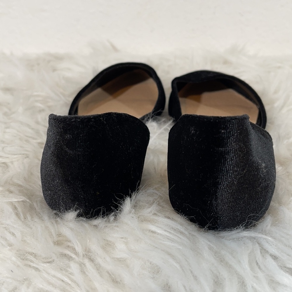 Mark & Maddux Black D’Orsay Pointed Suede Flats - Picture 3 of 6